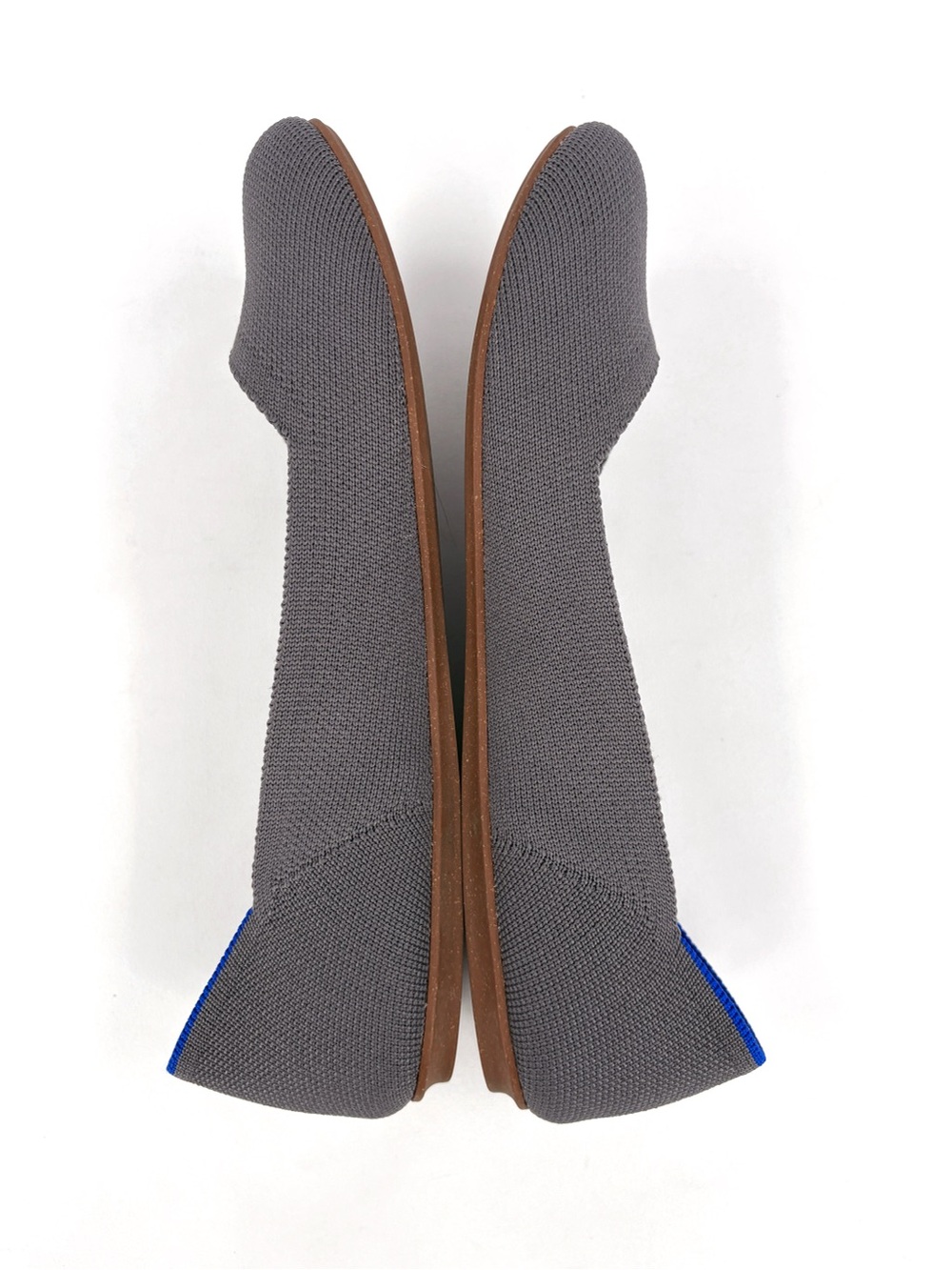 ROTHY'S The Flat Round-Toe Slip-On Knit Ballet Flats in Pebble Grey 9 - Picture 8 of 13
